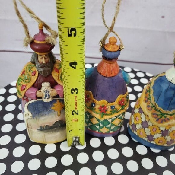 JIM SHORE Heartwood Creek 2004 3 WISE MEN Hanging ornaments Christmas - Picture 7 of 8